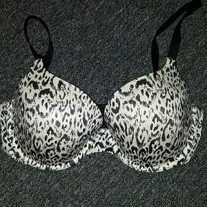 Victoria's Secret bedazzled white black leopard